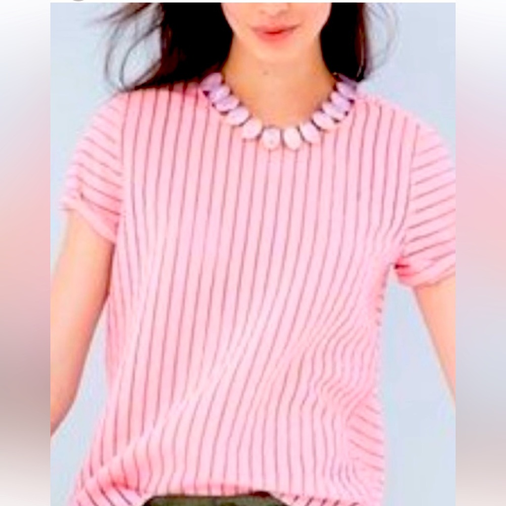 J.Crew Barbie pink stripes size 8